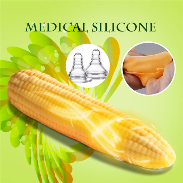 Vegetable Sex Toys Realistic Veggie Corn Cob Maize Shape Vibrator for Female Clitoris and G Spot Stimulation Masturbation USB Rechargeable Waterproof