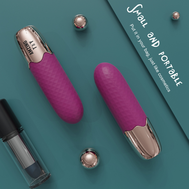 Claret Red Mini Bullet Lipstick Vibrator for Women Clitoris Stimulation with 9 Speed USB Charging Waterproof Silicone Material