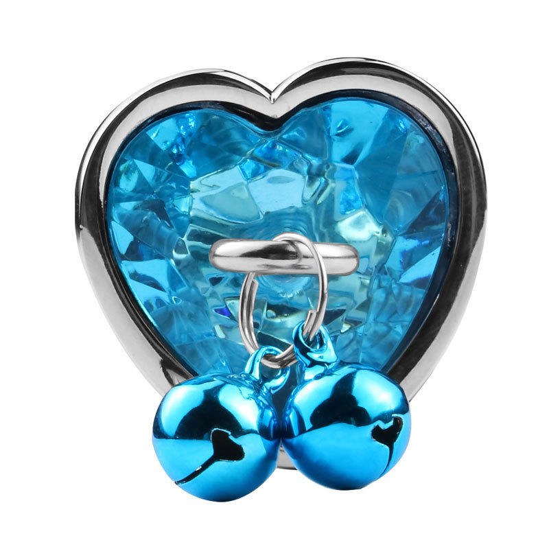 Heart Shape Anal Plug with Jewelry Base Tinkle Bell and Leash Small Medium Large Anal Stimulation Butt Plugs New Design