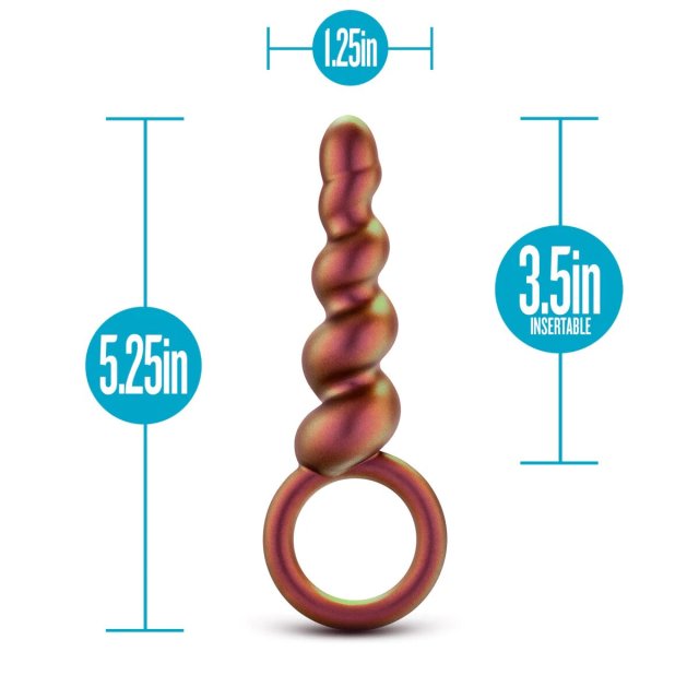 Anal Adventures Matrix Beaded Loop Anal Plug with 5 Swirls That Progress In Size for Optimal Comfort