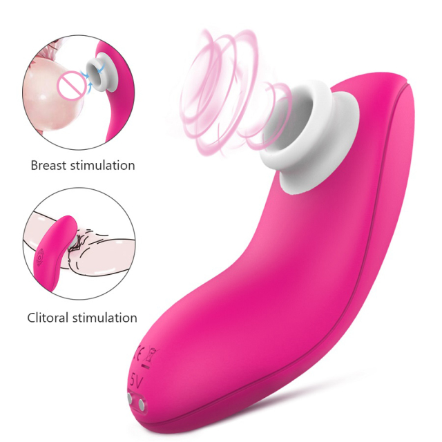 S187 Red Mini Clit Sucking Stimulator Vibrator for Female Masturbation with 9 Suction Settings