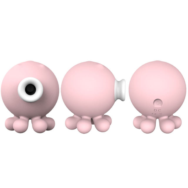 S387 Mini Cute Octopus Design Vibrator Clitoral Sucking Stimulating Massager with 9 Suction Modes for Women Masturbation