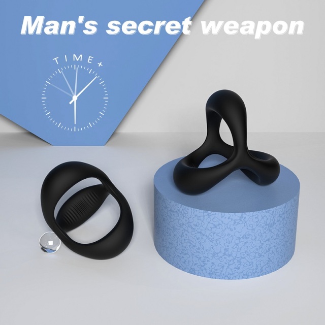 S298-2 Silicone Cock Ring/Penis Ring with Ball Loop For Male Erection Enhancing Delay Ejaculation