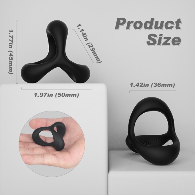 S298-2 Silicone Cock Ring/Penis Ring with Ball Loop For Male Erection Enhancing Delay Ejaculation