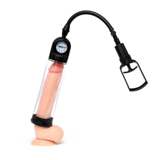 K928 Penis Pump with Trigger Grip & Air Gauge for Men Male Erection Penis Size Enlargement