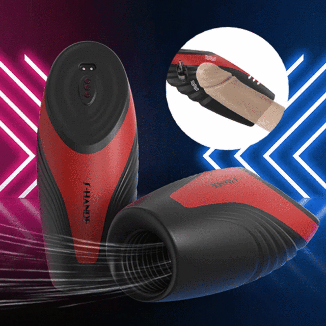 S209 Gatling Heating Sucking Vibrating Masturbation Cup 9 Vibration and 6 Suction for Men Pleasure Toys