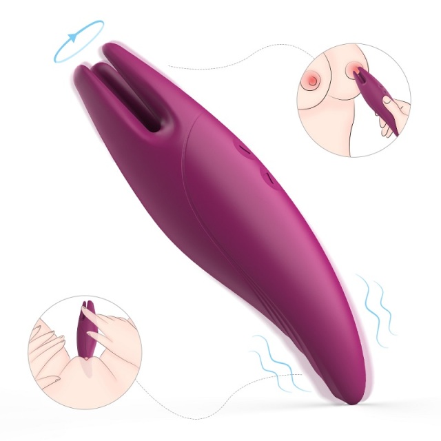 H011 Twirl Vibrating Clit Teaser with 9 Speed for Women Clitoral and Nipple Stimulation