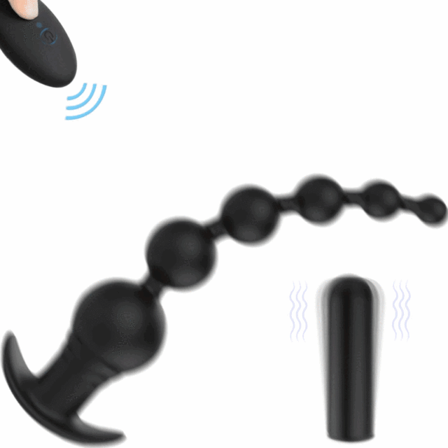 S121-2 Remote Control Vibrating Bead Butt Plug with 9 Speed Anal Toy for Men juguetes eroticos