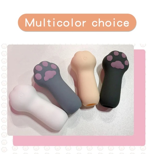 Cat Claw Fingertip Portable Silicone Cartoons Finger Cots Vibrator with 10 Speed for Women G Spot Clitoris Stimulation