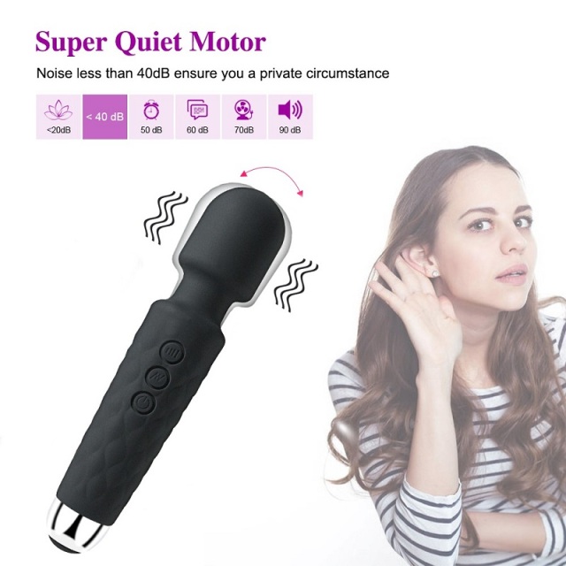 Knight Magic Wand Massager Vibrator with 20 Speed for Clitoral Stimulation and Muscle Relaxing