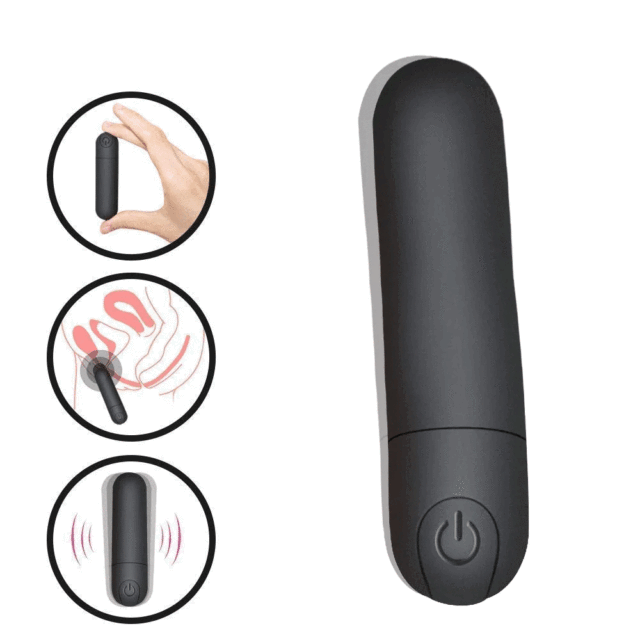 Black Magic Mini Bullet Vibrator with 10 Speed for Women Clitoris Stimulation Rechargeable