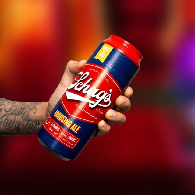 Blush Schag's Arousing Ale Frosted Self Lubricating Textured Beer Can Masturbator Male Stroker Toy