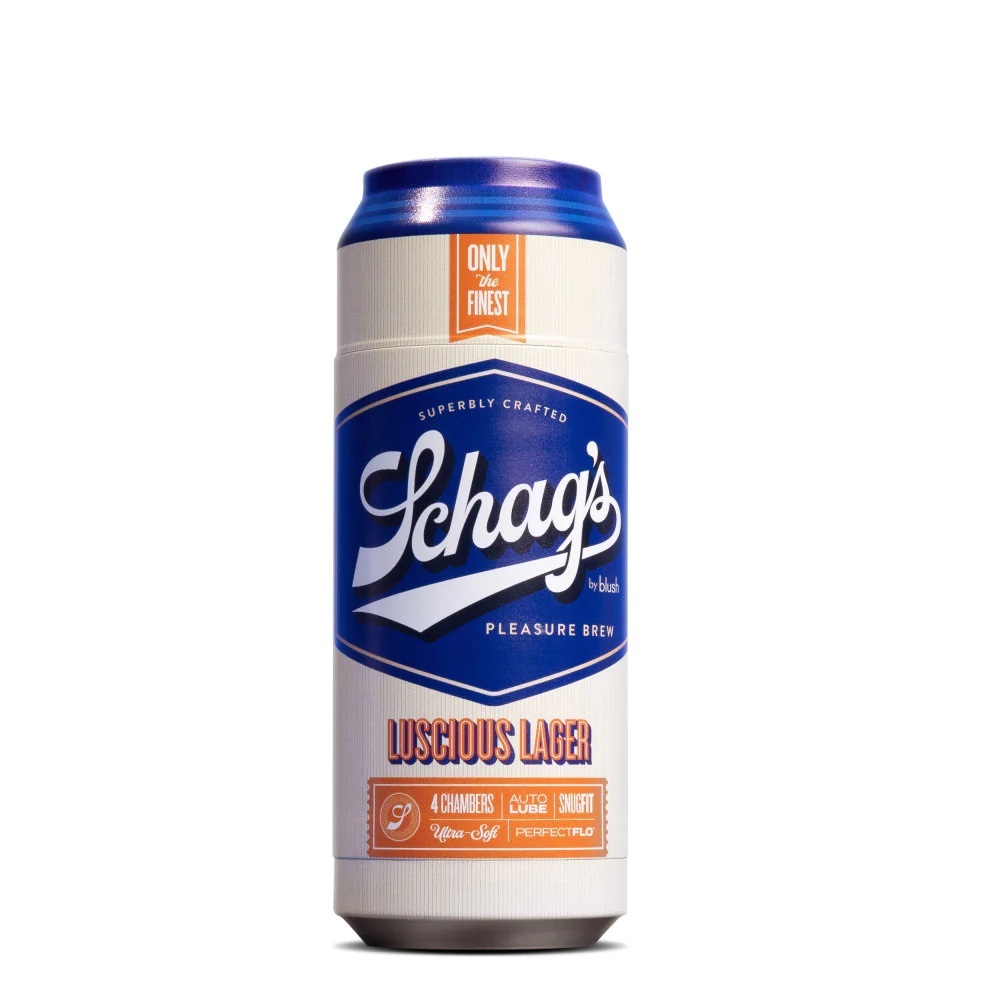 Blush Schag's Luscious Lager Frosted Self Lubricating Textured Beer Can Masturbator Male Stroker Toy