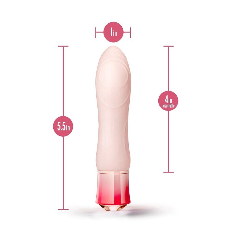Luxury Morganite Gem Warming G Spot Battery Vibrator with 10 Vibrating Functions Stimulate Vibrator Adult Sex Toys for Women