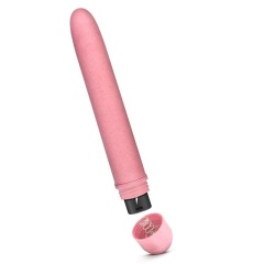 Gaia Eco Plant-Based 7" Slim Multispeed Battery Powered Vibrator in Coral for Women Clit Stimulation - Made from Sustainable BioFeel