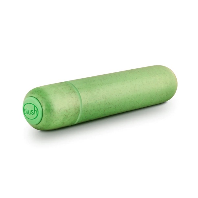 American Brand Blush Gaia 4" Green Mini Bullet Vibrator for Women AAA Battery Required Made from Sustainable BioFeel