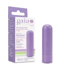 Gaia Eco Plant-Based Multispeed Rechargeable Bullet Vibrator 10 Powerful Vibration in Lilac for Women Made from Sustainable