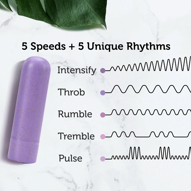 Gaia Eco Plant-Based Multispeed Rechargeable Bullet Vibrator 10 Powerful Vibration in Lilac for Women Made from Sustainable