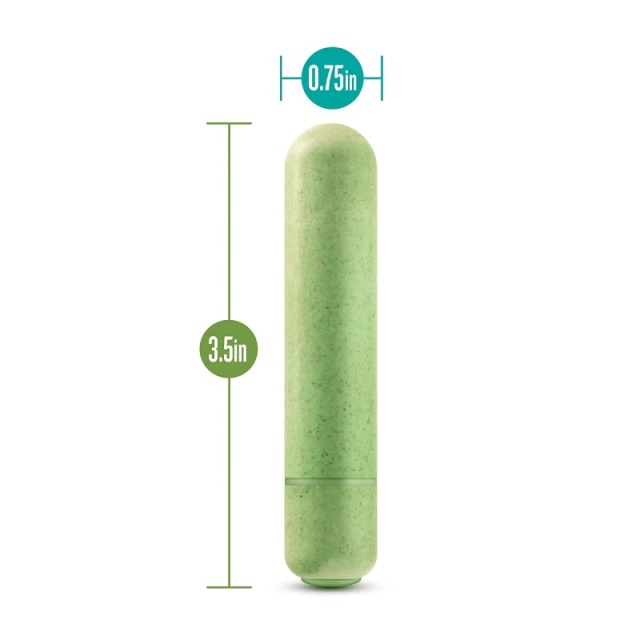 American Brand Blush Gaia 4" Green Mini Bullet Vibrator for Women AAA Battery Required Made from Sustainable BioFeel