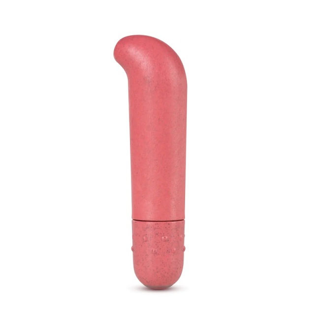 Eco G Spot Plant-Based 4" Curved Waterproof Vibrator in Coral with 10 Function Made from Sustainable BioFeel