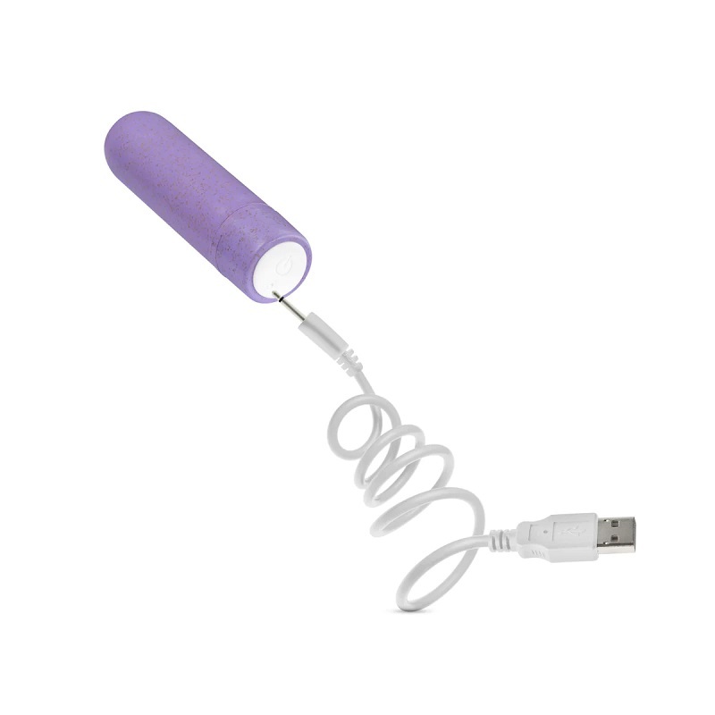 Gaia Eco Plant-Based Multispeed Rechargeable Bullet Vibrator 10 Powerful Vibration in Lilac for Women Made from Sustainable