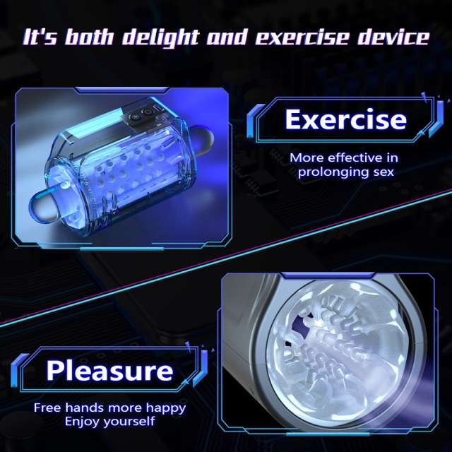 Niot Masturbator Cup with 7 Thrusting & Rotating and 7 Vibrating Mode Sex Toys for Men Pleasure
