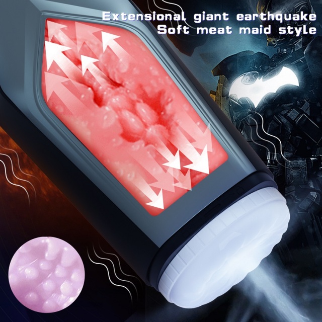 Batman Sex Toys for Men Masturbating with 7 Vibrating and 7 Thrusting Mode Men Masturbation Cup