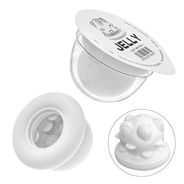 S383 Soft Jelly Masturbator Cup Mini Sex Toy for Men Glans Stimulation with Six Different Textured Sleeves