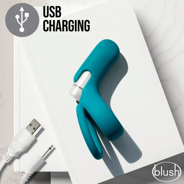 Wholesale Blush Noje C2 Juniper Rechargeable Vibrating Penis Cock Ring Made with Puria™ Silicone