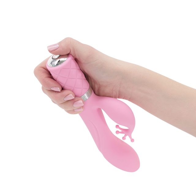 Wholesale Luxury Sex Toy Pillow Talk Kinky Vibrator Massager Pink, Multi Speed with Swarovski Crystal Button, Deep and Rumbly PowerBullet Vibrations with Two Independently Motors
