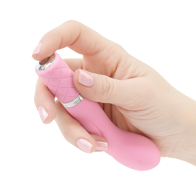 Luxury Pillow Talk Racy Vibrator Pink, Flexible For Optimal G-Spot Stimulation, Incremental Speed Control For Precise Power With Swarovski Crystal Button