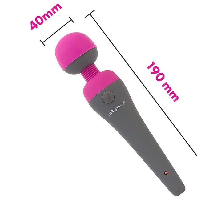 Luxury Palm Power Wand Massager with Removable Silicone Cap Vibrator with One Touch Incremental Speed Control