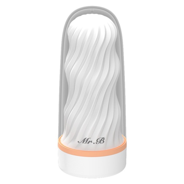 Wowyes Mr B Orange Male Masturbator Cup with Soft Pussy Vacuum Suction Sex Toy for Men