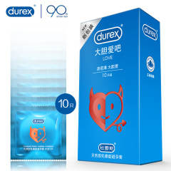 Durex Love Condoms for Men 10 Pieces Natural Latex Ultra Thin Smooth