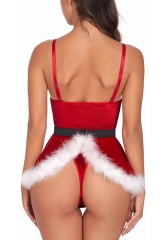 Wholesale Ladies Sexy Lingerie Christmas Costume Lace Santa Fancy Dress Outfit Babydoll Nightwear