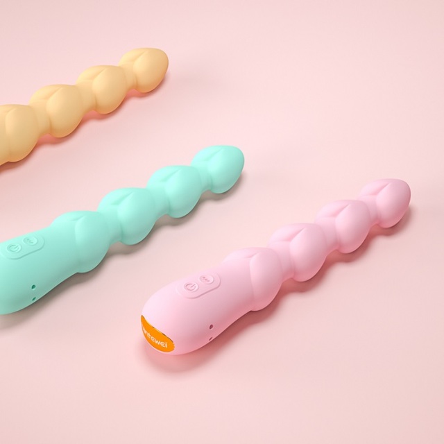 Wholesale HTW AV06 Handheld Huge Vibrating Bead Anal Plug with 10 Speed Function More Color Available
