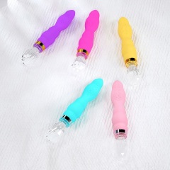 Wholesale HTW AV03 Luminous Crystal Grip Long Tongue Vibrator with 10 Speed Function for Female Vagina Orgasm