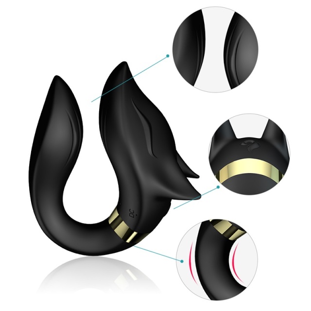 USK GZ01 Fox C-Shaped Clit Vibrator Remote Control with 9 Speed Function for Women Clit Stimulation