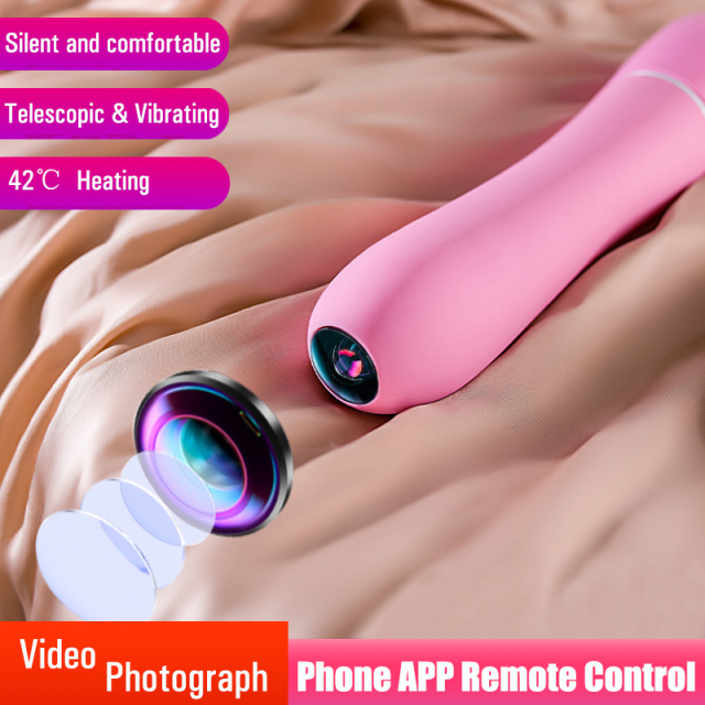 Aishe 8.86in Dildo Sex Toy With Camera Photo APP Remote Control Magic Wand With 9 Speed Vibration