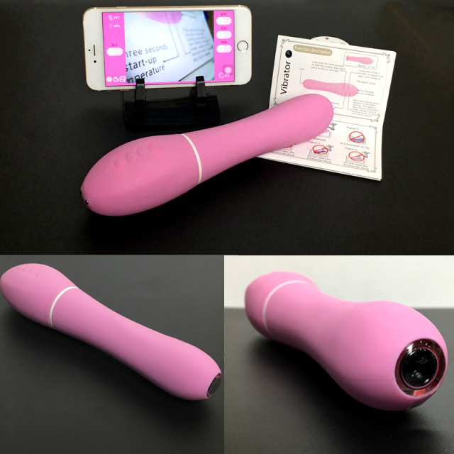 Aishe 8.86in Dildo Sex Toy With Camera Photo APP Remote Control Magic Wand With 9 Speed Vibration