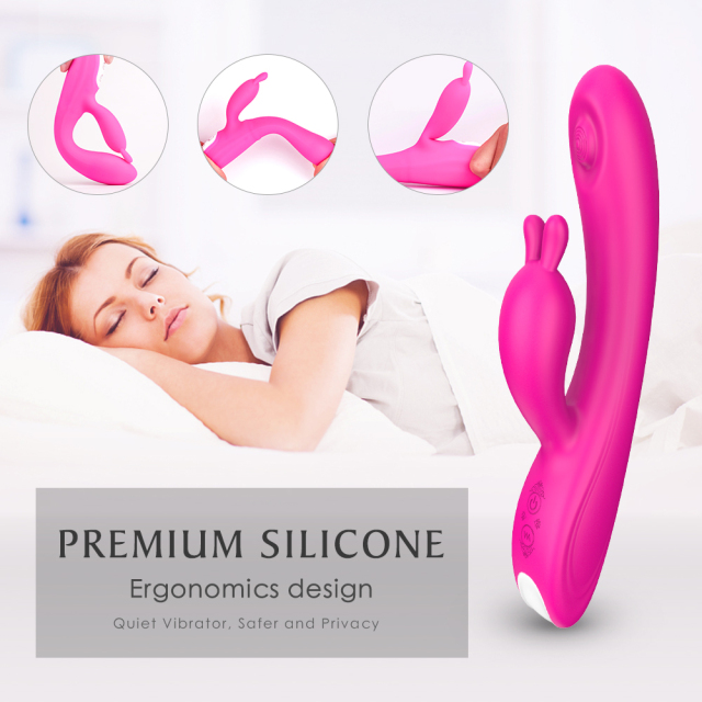 Best Female Sex Toy Rabbit Vibrator Clitoris And G-Spot Dual Stimulation for Women 9 Tapping and 9 Vibrating Speed Modes
