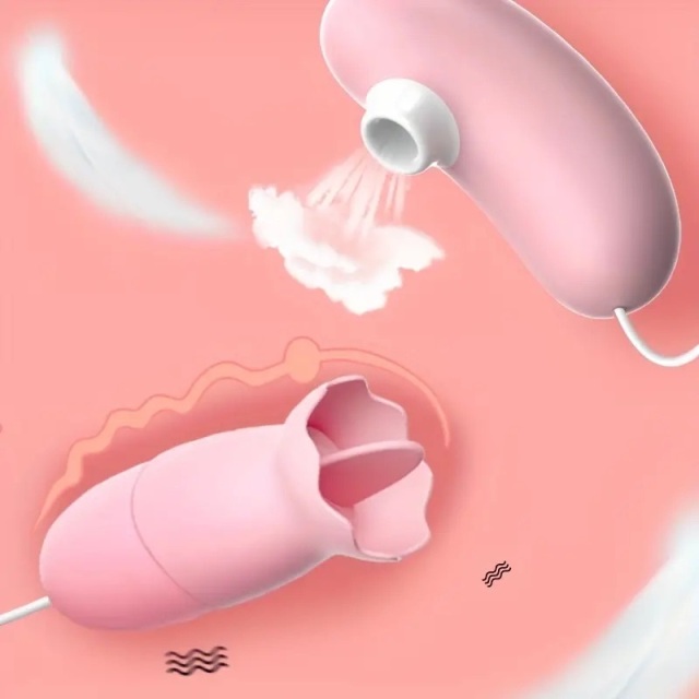 Lilo adult sex toys 2 in 1 sucking and licking toys with 12 speed for women clit masturbation