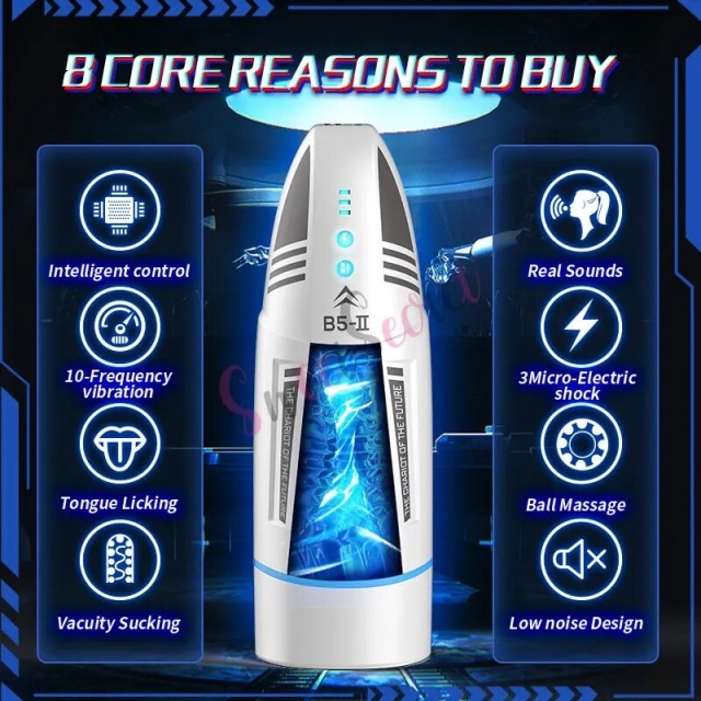 Wowyes B5 Automatic Male Stroker for Men Vibrator with 10 Speed Vibration and 3 Electric Shock Wholesale Sex Products