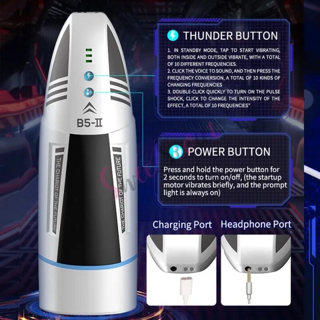 Wowyes B5 Automatic Male Stroker for Men Vibrator with 10 Speed Vibration and 3 Electric Shock Wholesale Sex Products