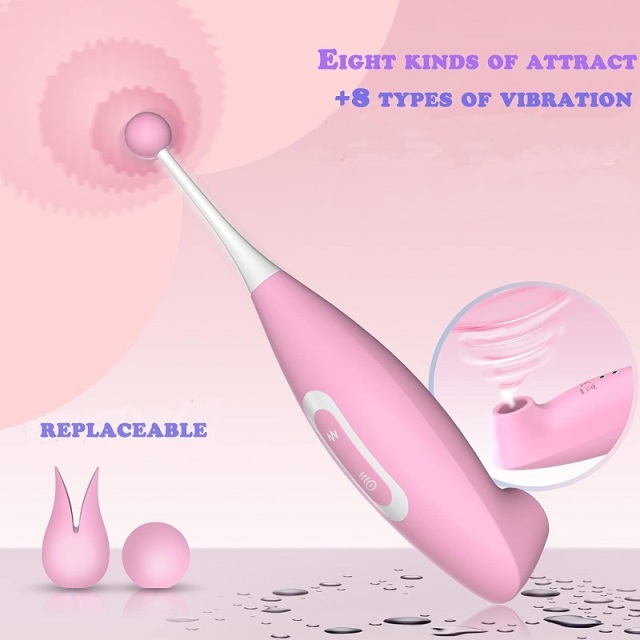 Woodpecker Vibrator With 8 Vibration Sucking Climax Massager for Woman G Spot Clitoral Female Fast Orgasm Two Attachment Heads
