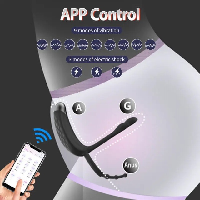 Mr. B M4 Cobra Penis Rings Texture Cock Ring 9 Vibration 3 Electric Shock Pattern with Phone APP Control for Men