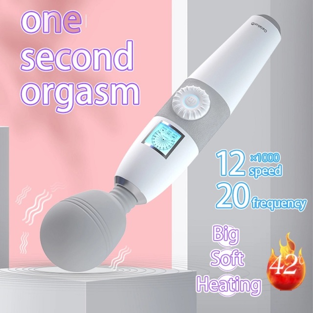 Galaku Speed Angel AV Wand Massager Vibrator for Women LED Screen Display Full Body Massager Clitoris Stimulation