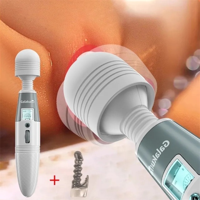 Galaku Speed Angel AV Wand Massager Vibrator for Women LED Screen Display Full Body Massager Clitoris Stimulation