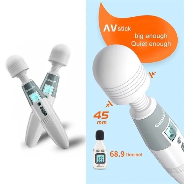 Galaku Speed Angel AV Wand Massager Vibrator for Women LED Screen Display Full Body Massager Clitoris Stimulation
