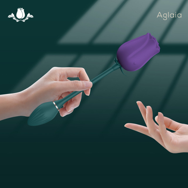 Luxury Aglaia Rose Vibrator 3 in 1 Function with 5 Sucking and Licking and 9 Vibrating Mode for Women Masturbation